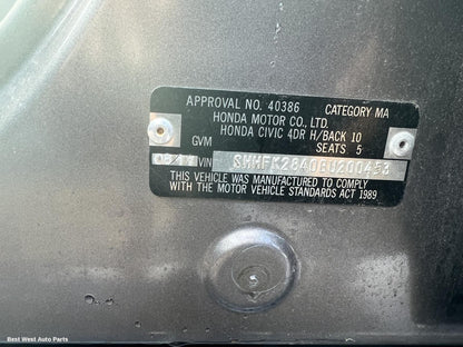 2011 HONDA CIVIC Pwr Dr Wind Switch
