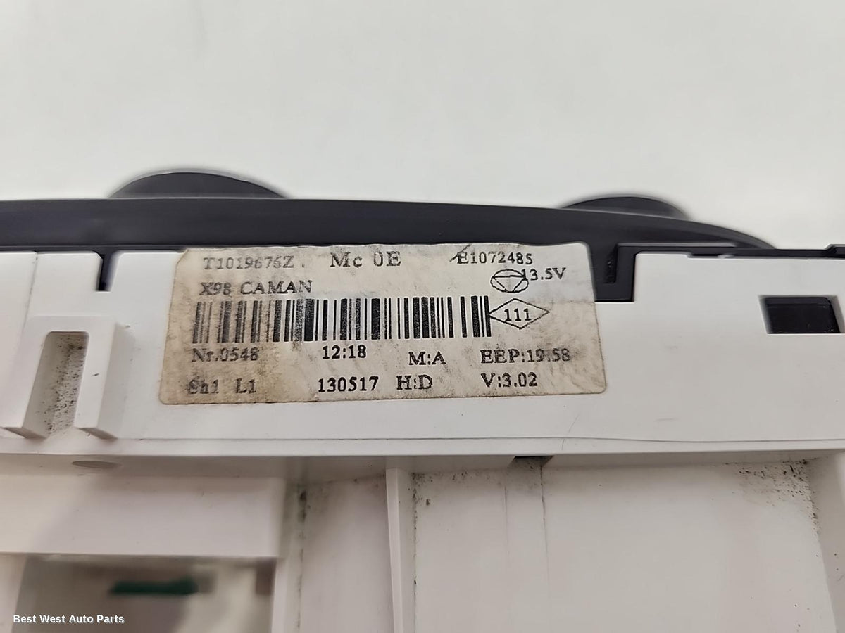 2014 RENAULT CLIO Heater/Ac Controls
