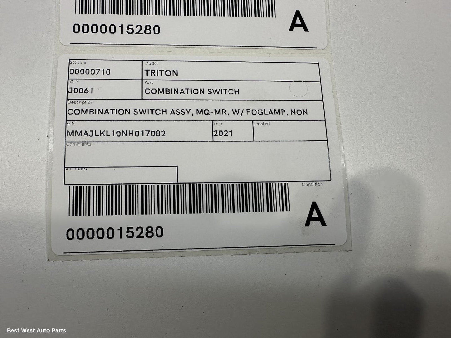 2021 MITSUBISHI TRITON Combination Switch