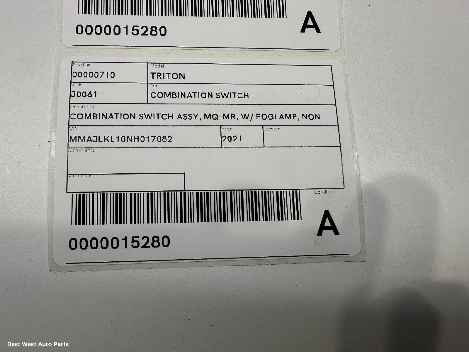 2021 MITSUBISHI TRITON Combination Switch