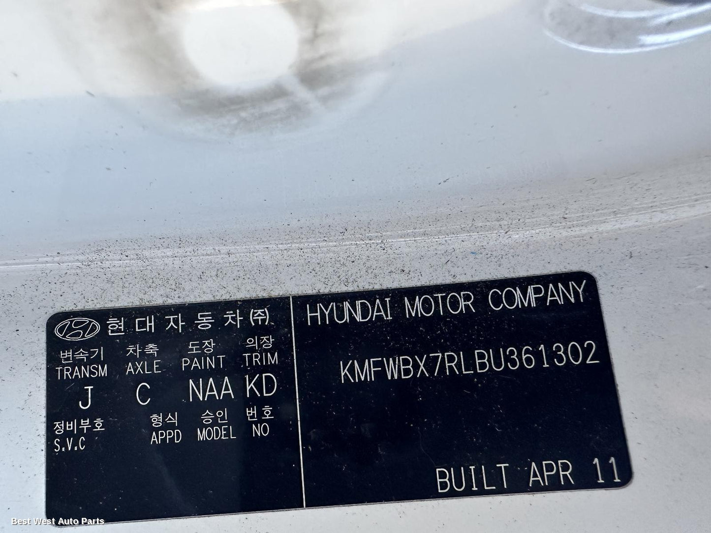 2011 HYUNDAI ILOAD/IMAX Left Headlamp