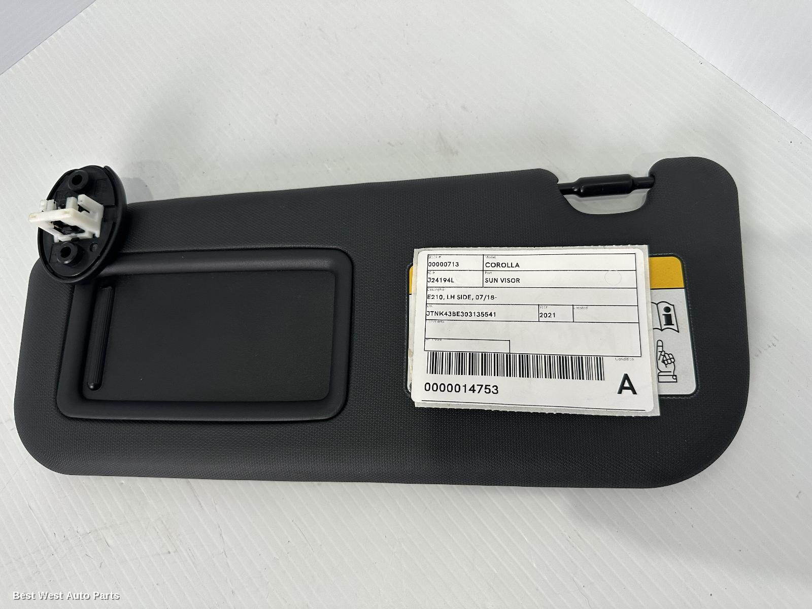 2021 TOYOTA COROLLA Sunvisor