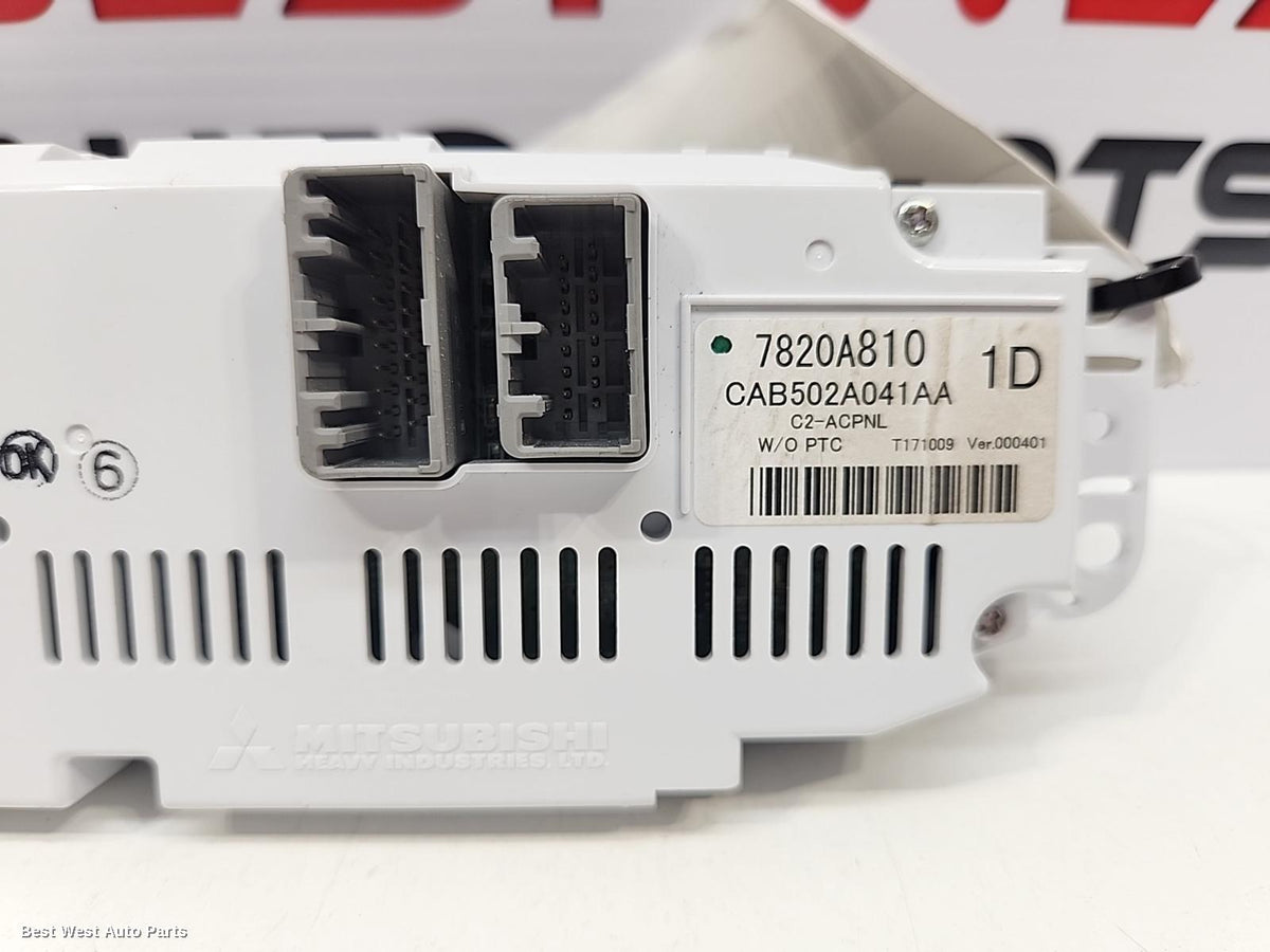 2017 MITSUBISHI LANCER Heater/Ac Controls