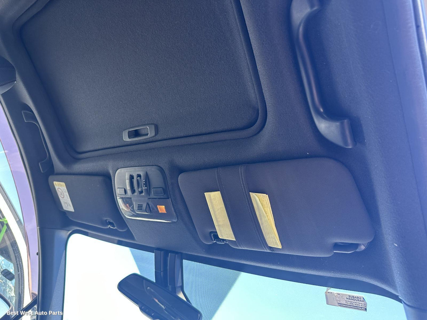 2015 SUBARU WRX Sunvisor