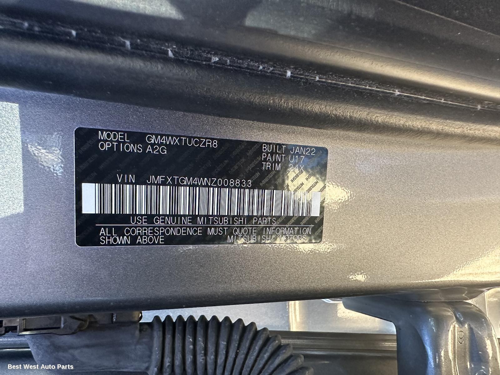 2022 MITSUBISHI OUTLANDER Sunvisor