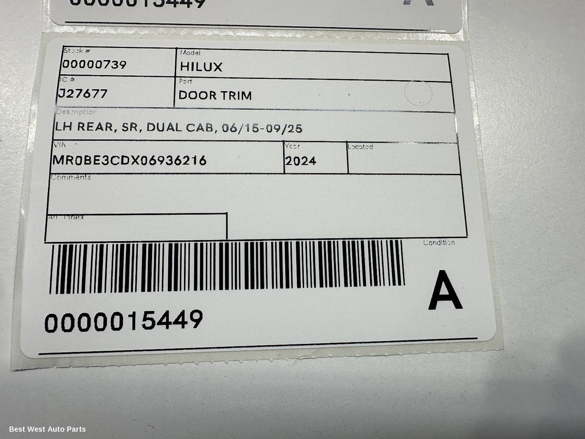2024 TOYOTA HILUX Door Trim