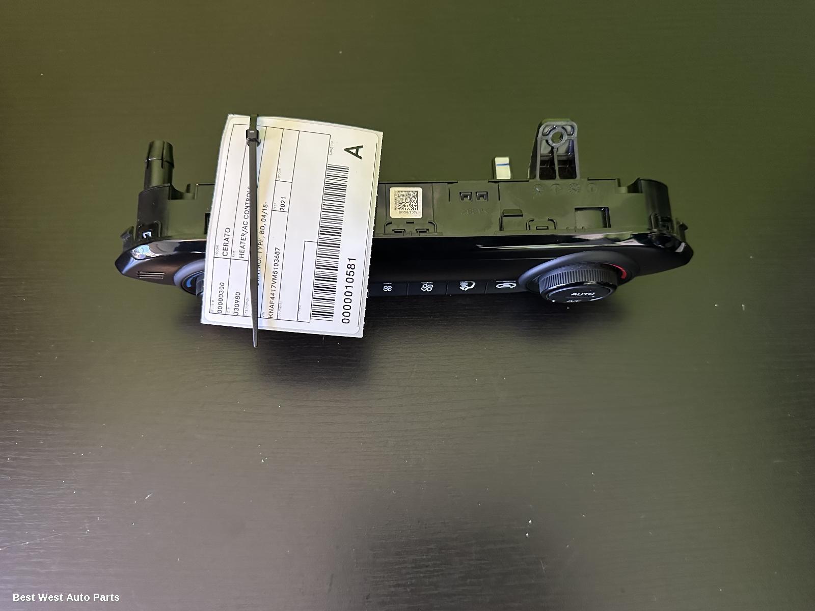 2021 KIA CERATO Heater/Ac Controls