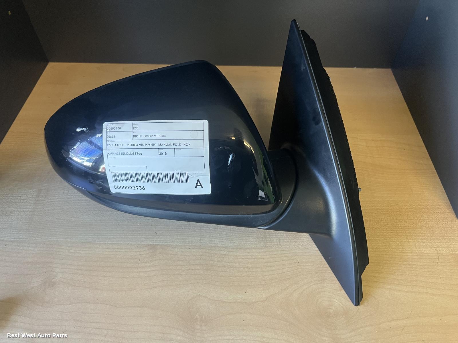 2018 HYUNDAI I30 Right Door Mirror
