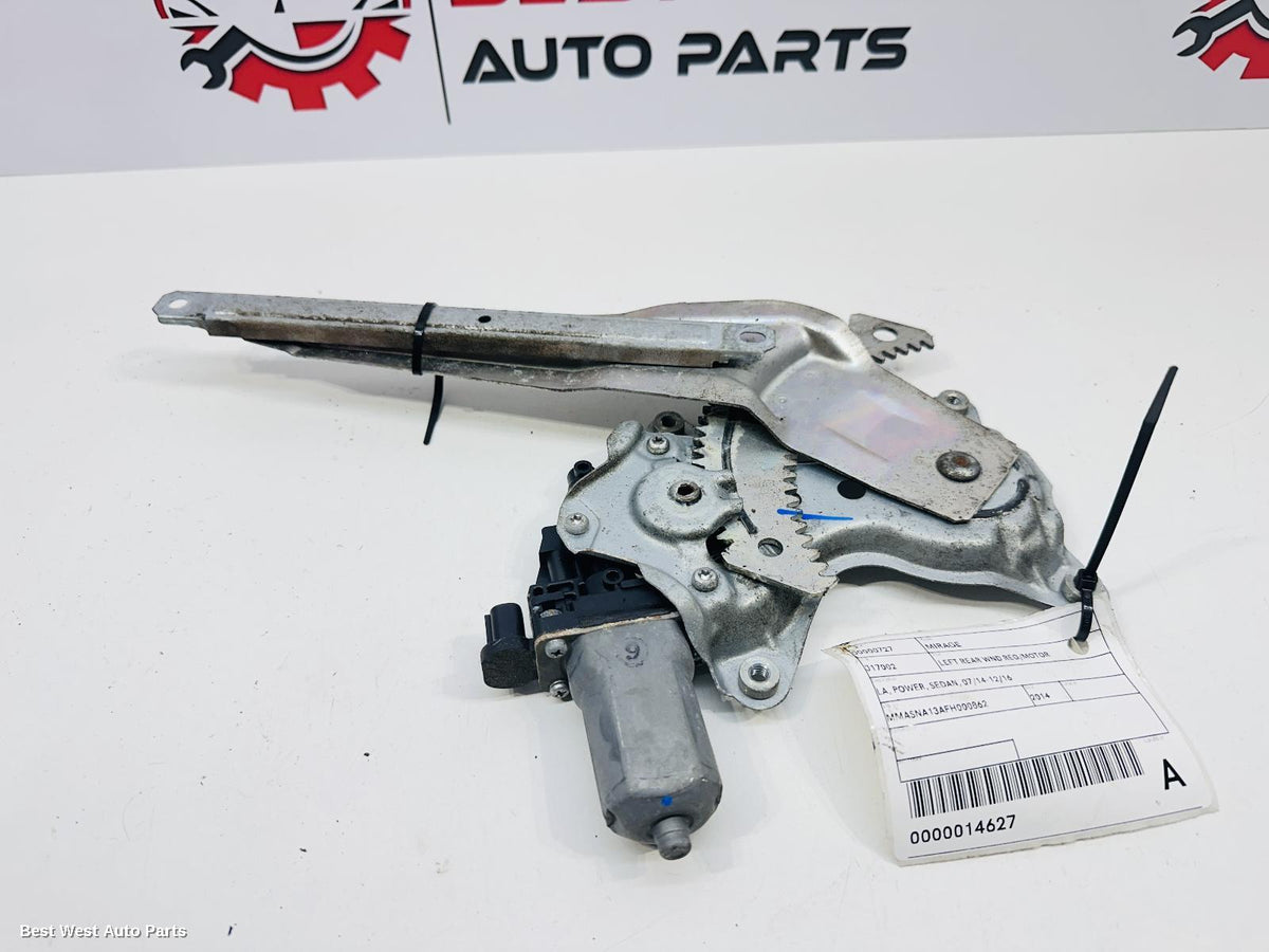 2014 MITSUBISHI MIRAGE Left Rear Wnd Reg/Motor