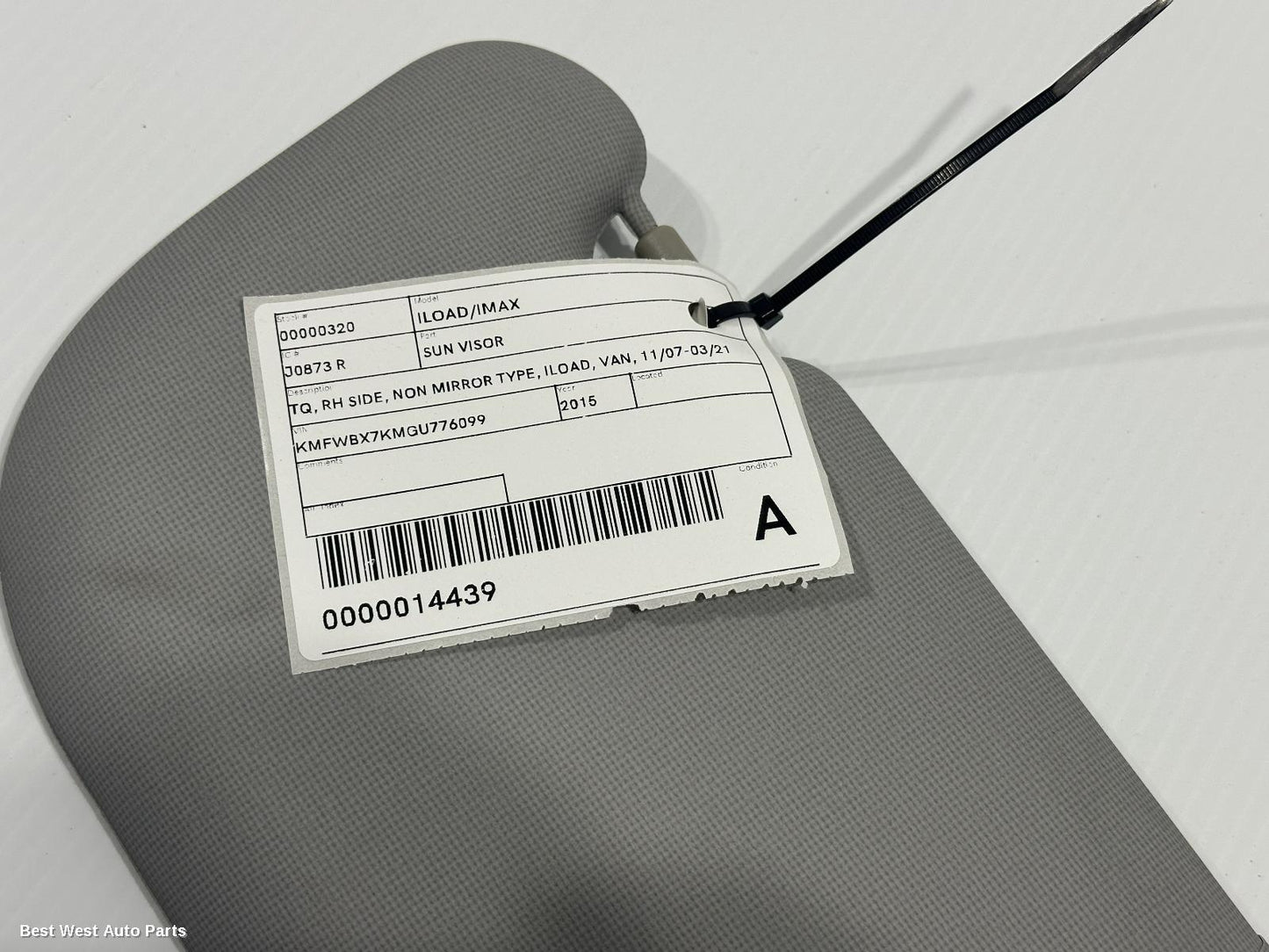 2015 HYUNDAI ILOAD/IMAX Sunvisor