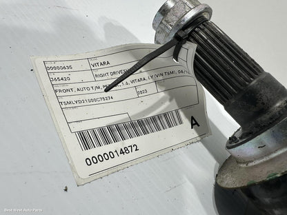 2023 SUZUKI VITARA Right Driveshaft
