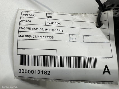 2014 HYUNDAI I20 Fuse Box