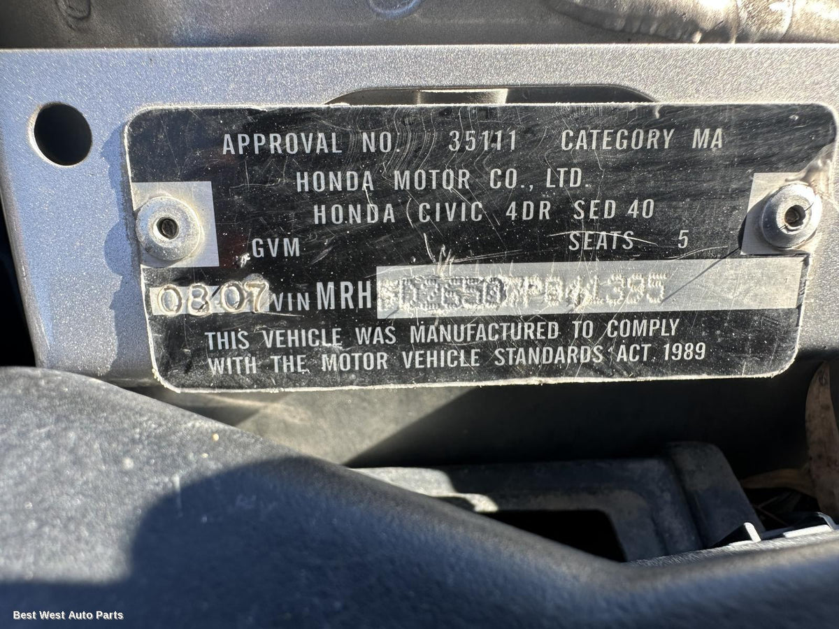 2007 HONDA CIVIC Right Front Door