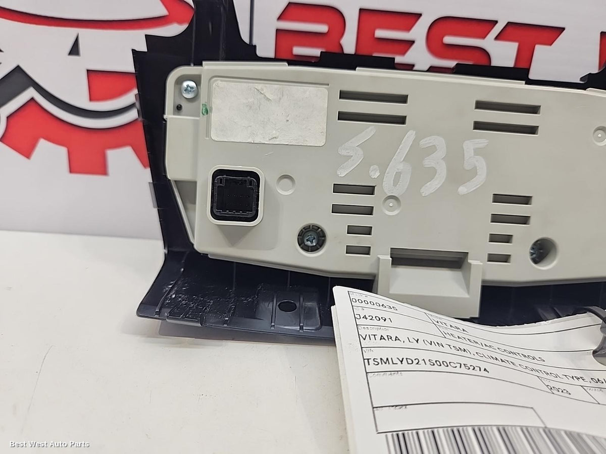 2023 SUZUKI VITARA Heater/Ac Controls