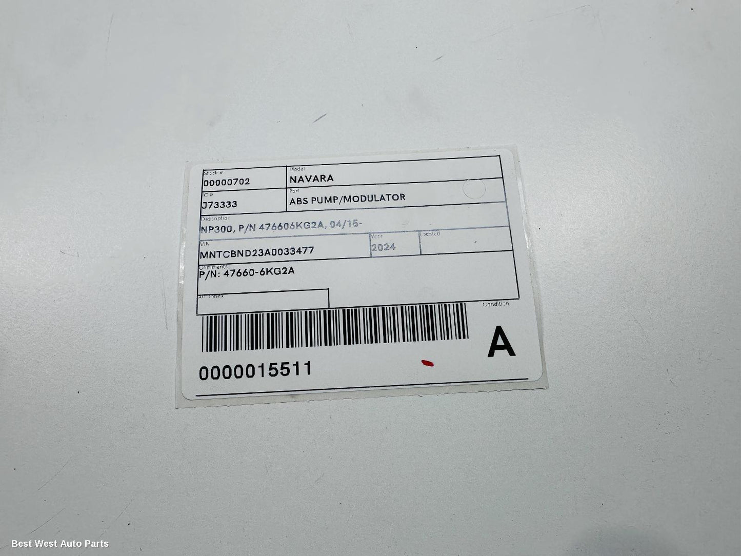 2024 NISSAN NAVARA Abs Pump/Modulator