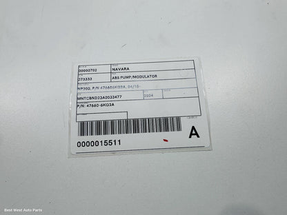 2024 NISSAN NAVARA Abs Pump/Modulator