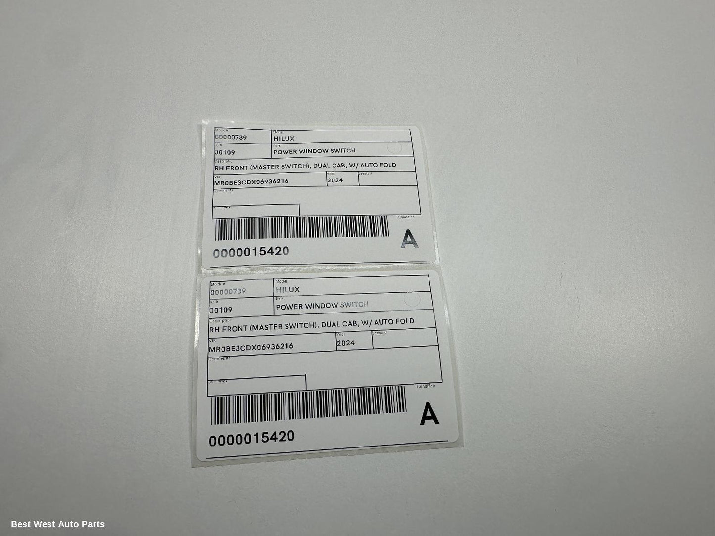 2024 TOYOTA HILUX Pwr Dr Wind Switch