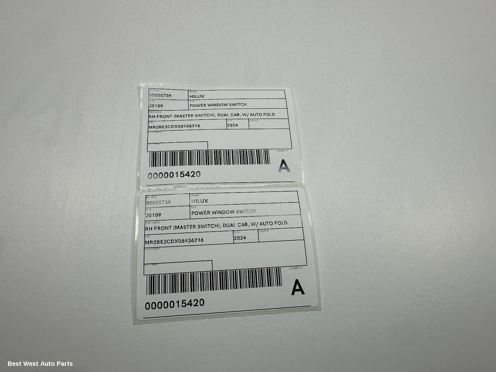 2024 TOYOTA HILUX Pwr Dr Wind Switch