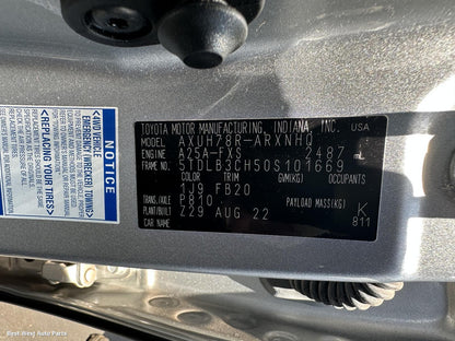 2022 TOYOTA KLUGER Heater/Ac Controls
