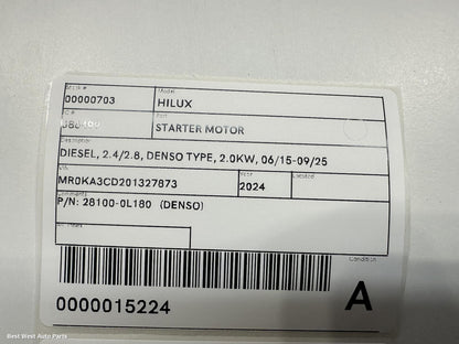2024 TOYOTA HILUX Starter
