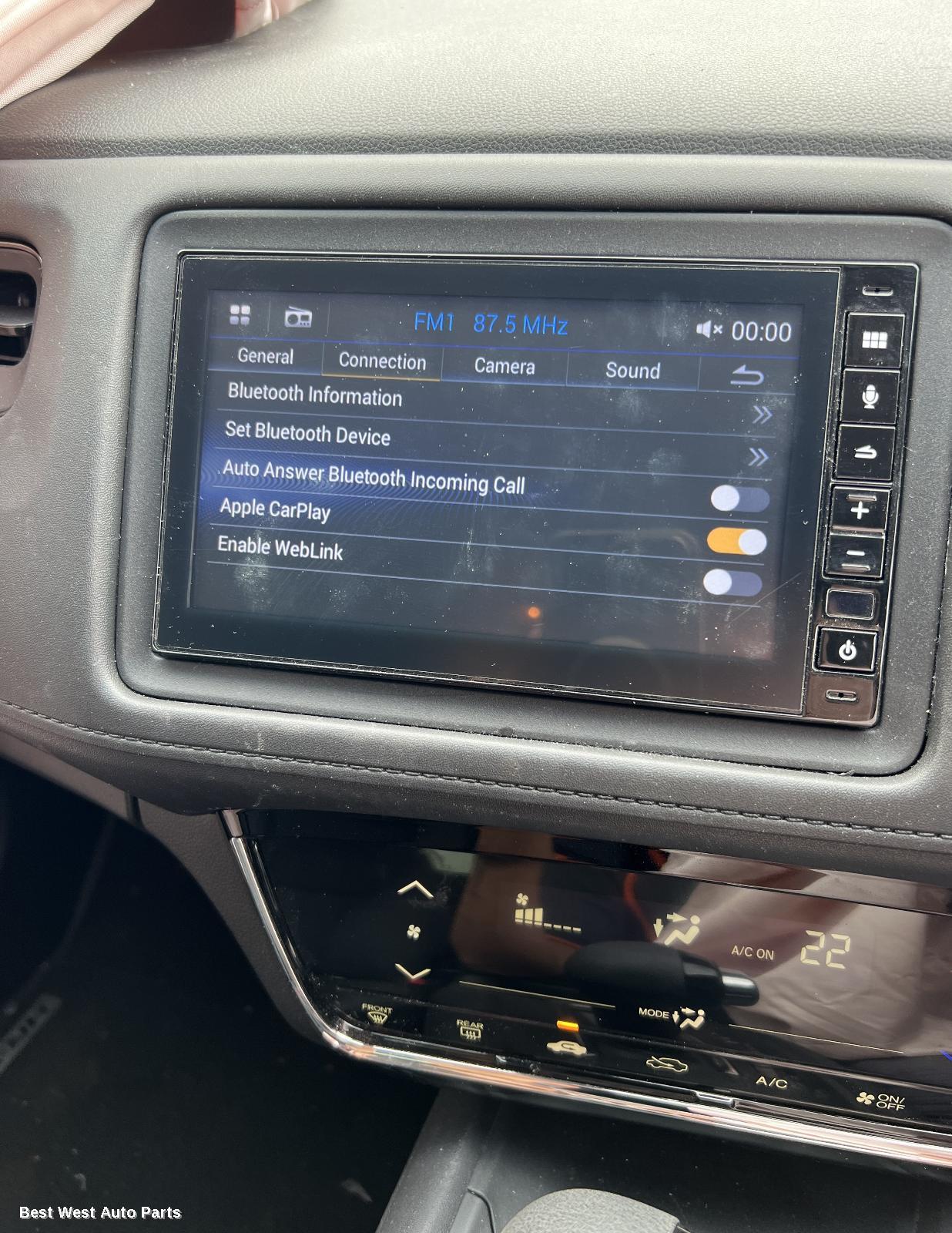 2020 HONDA HRV Radio/Cd/Dvd/Sat/Tv