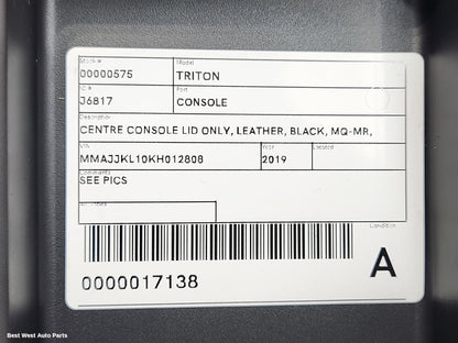 2019 MITSUBISHI TRITON Console