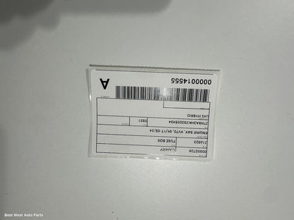 2021 TOYOTA CAMRY Fuse Box