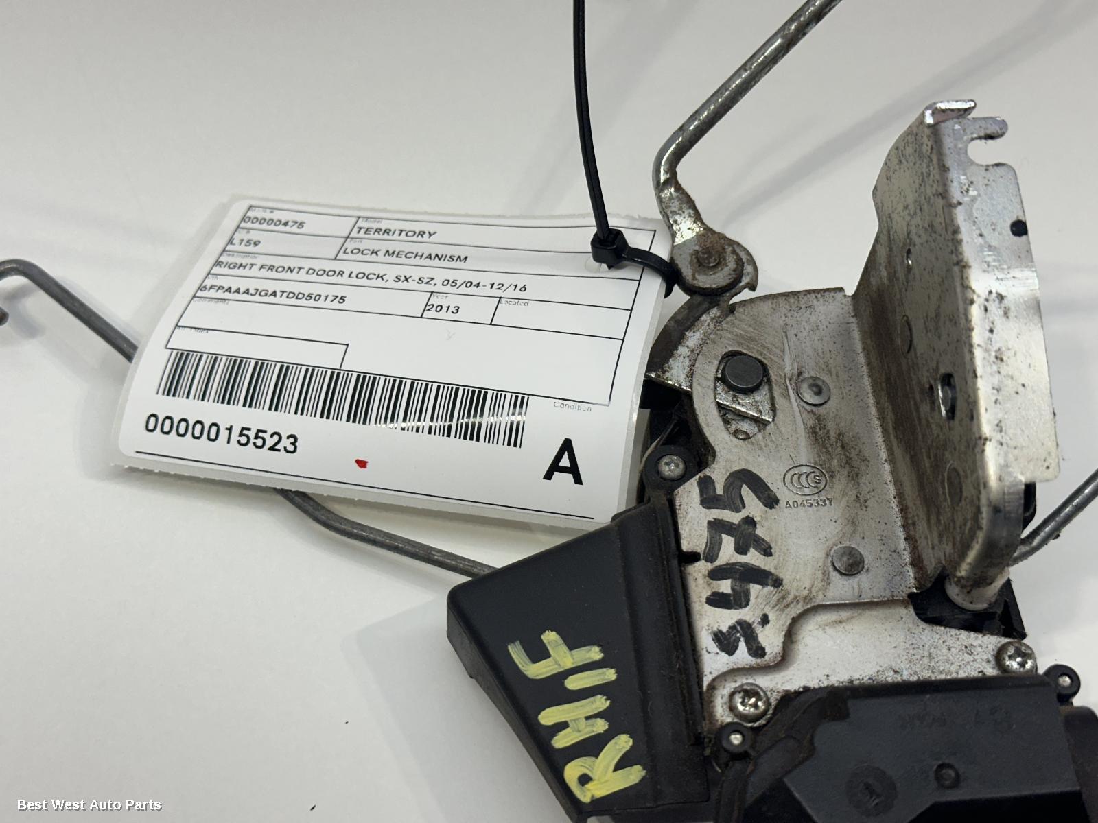 2013 FORD TERRITORY Door/Boot/Gate Lock