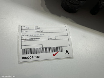2024 TOYOTA HILUX Radiator