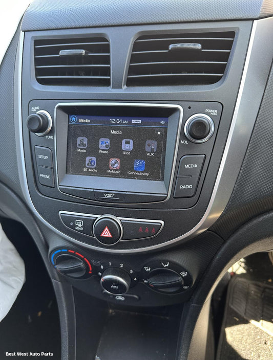 2016 HYUNDAI ACCENT Radio/Cd/Dvd/Sat/Tv