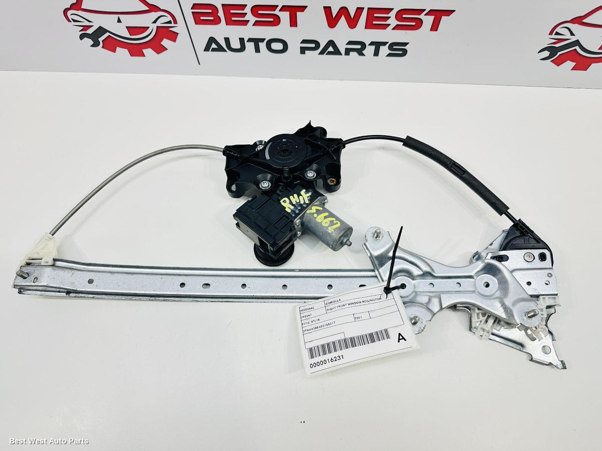 2021 TOYOTA COROLLA Right Front Window Reg/Motor