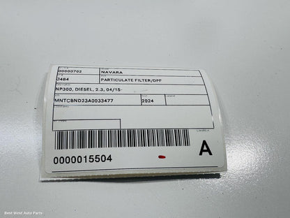2024 NISSAN NAVARA Particulate Filter/Dpf