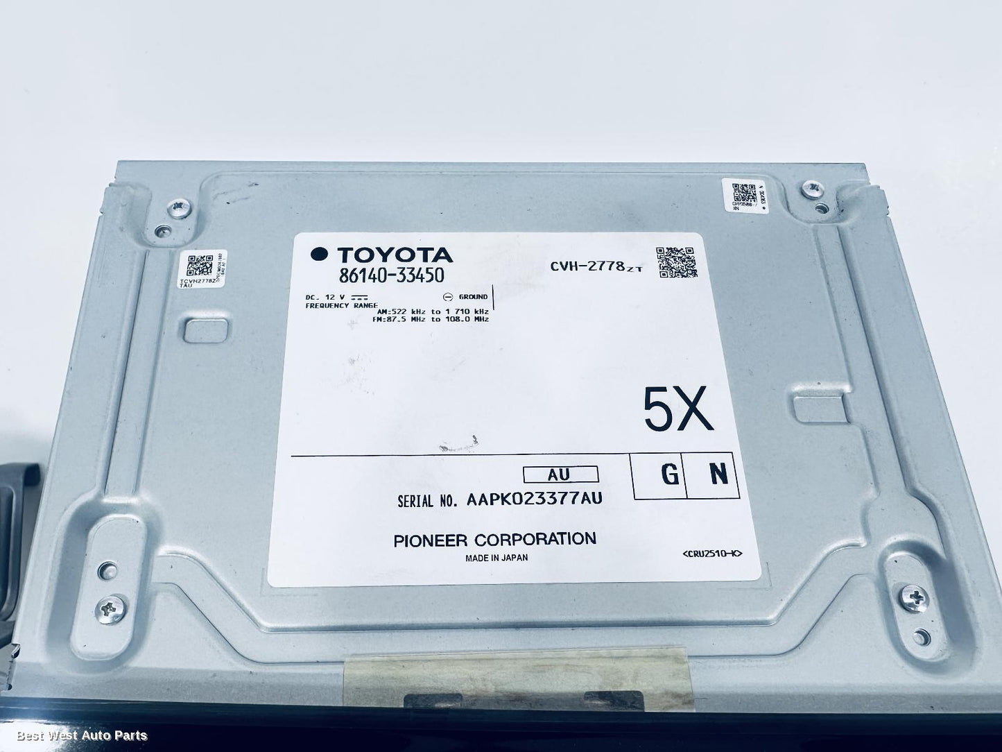 2021 TOYOTA CAMRY Radio/Cd/Dvd/Sat/Tv