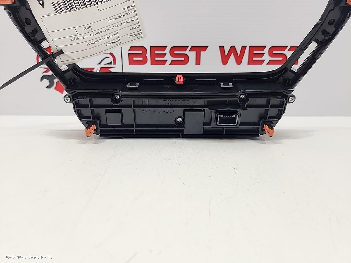 2022 TOYOTA COROLLA Heater/Ac Controls