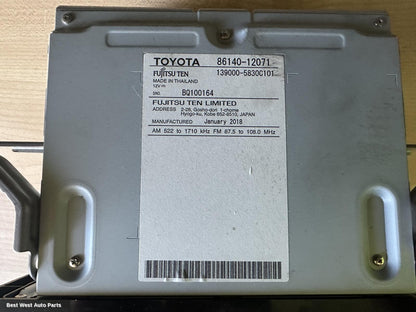 2016 TOYOTA COROLLA Radio/Cd/Dvd/Sat/Tv