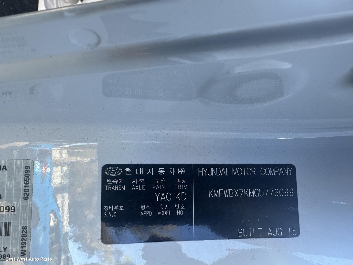 2011 HYUNDAI ILOAD/IMAX Left Door Mirror