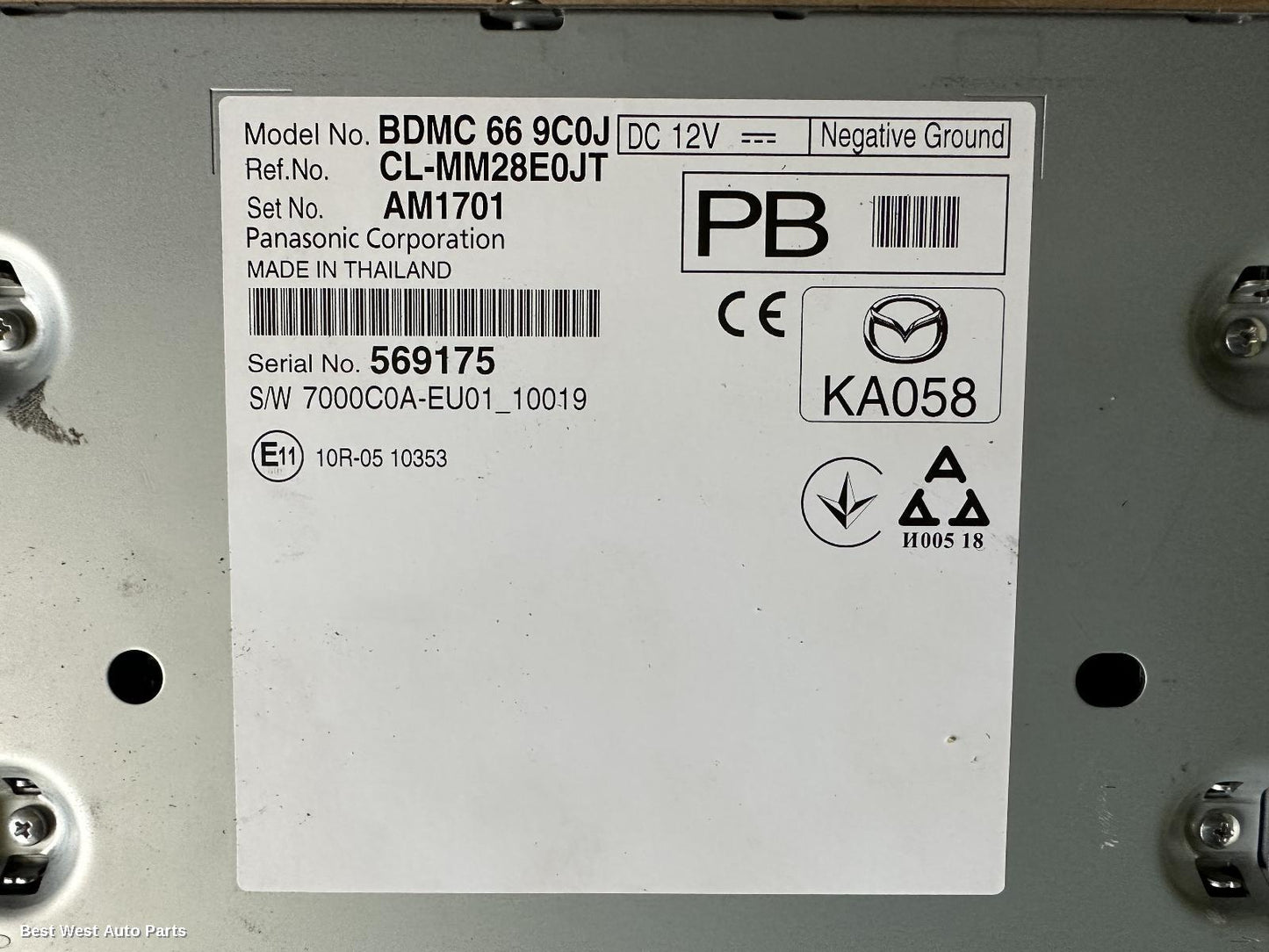 2020 MAZDA 3 Radio/Cd/Dvd/Sat/Tv