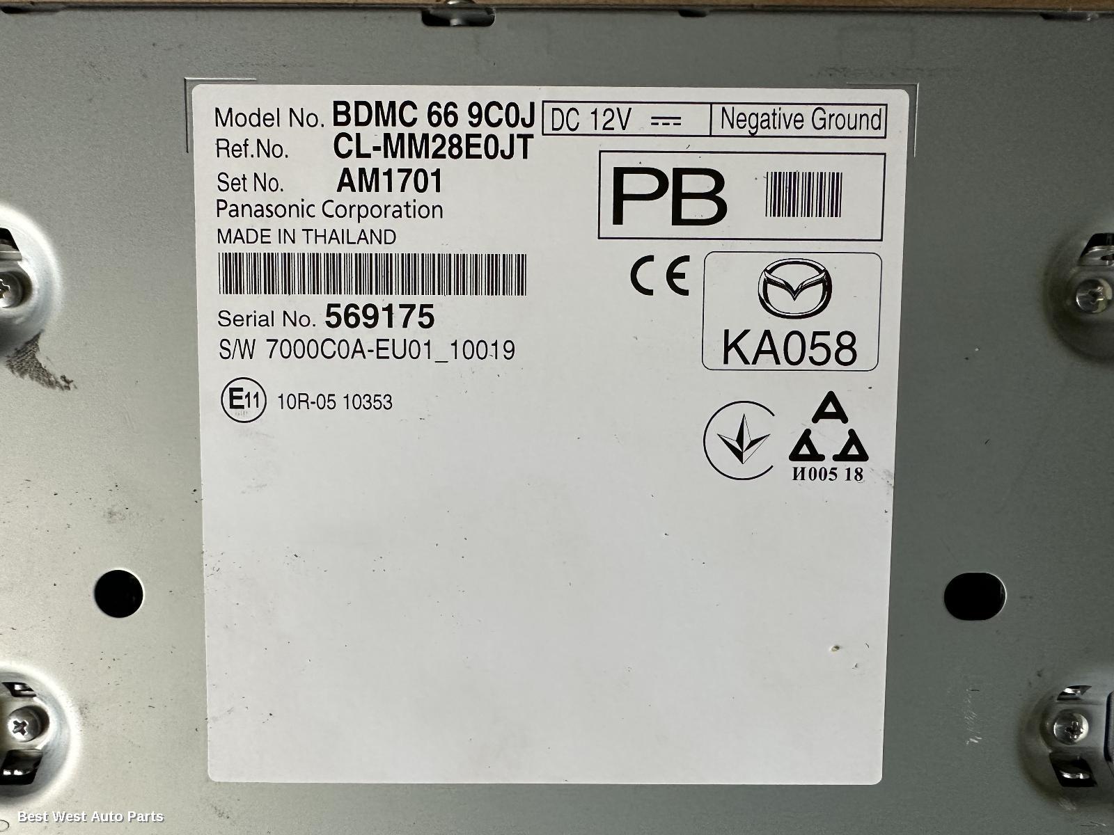2020 MAZDA 3 Radio/Cd/Dvd/Sat/Tv