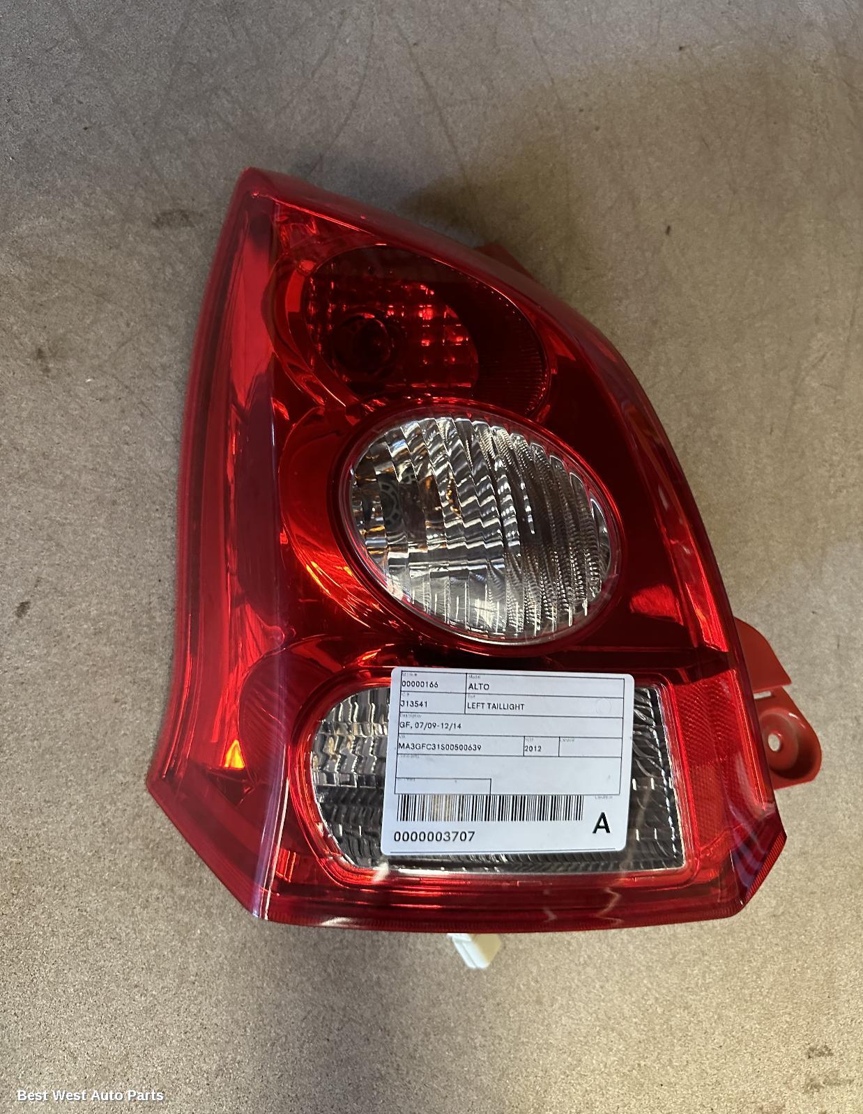 2012 SUZUKI ALTO Left Taillight