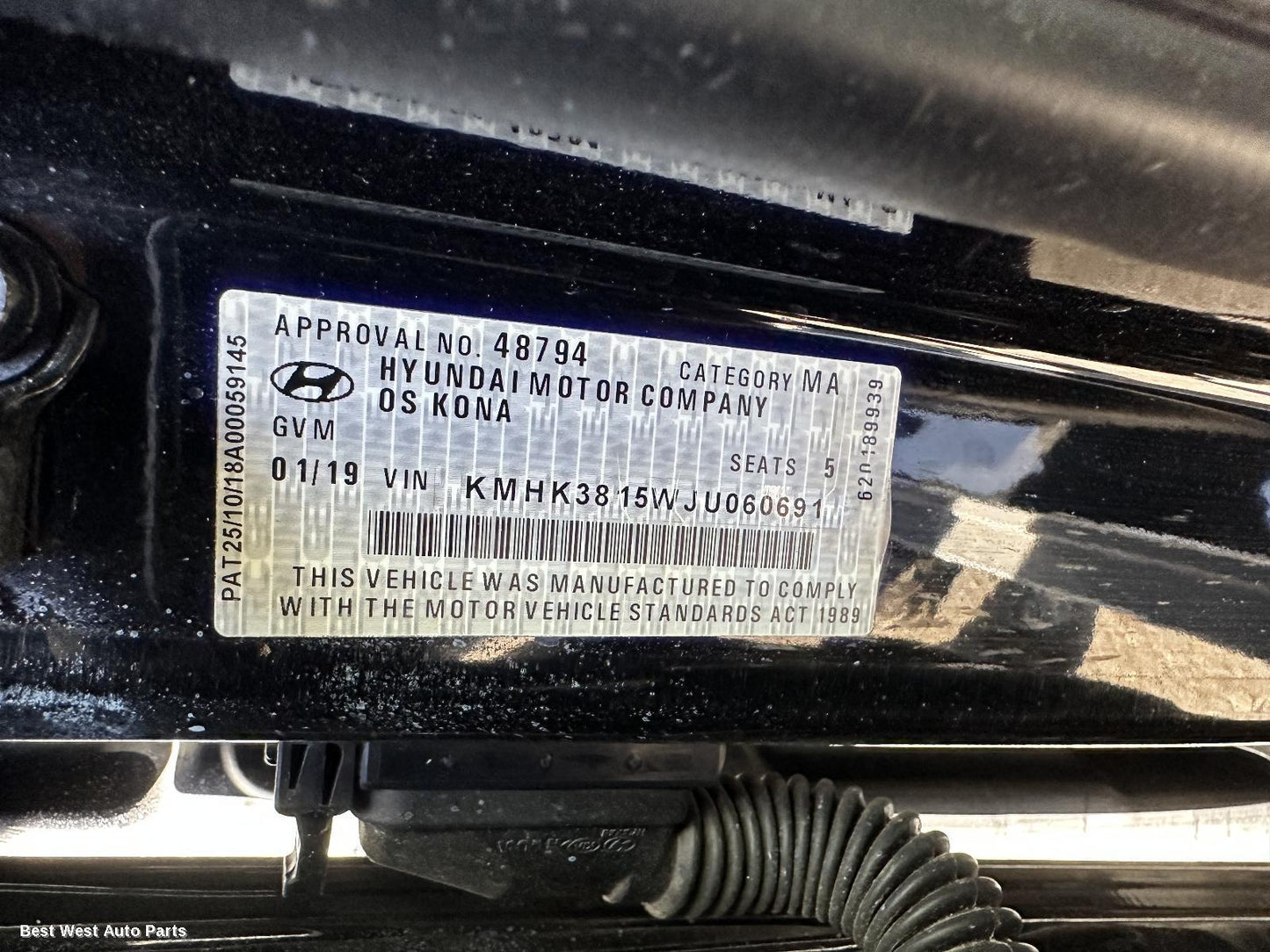 2019 HYUNDAI KONA Left Headlamp