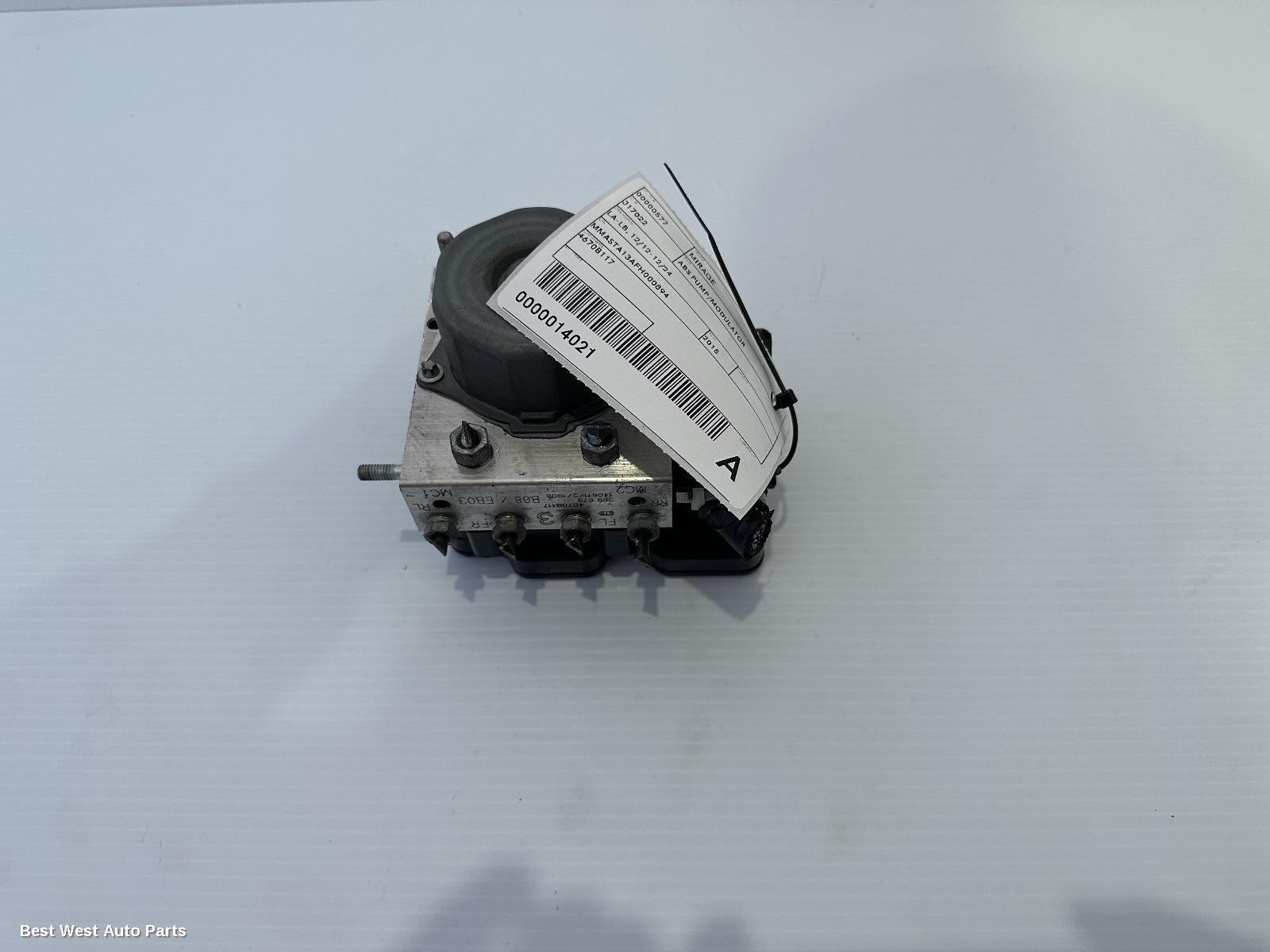 2015 MITSUBISHI MIRAGE Abs Pump/Modulator