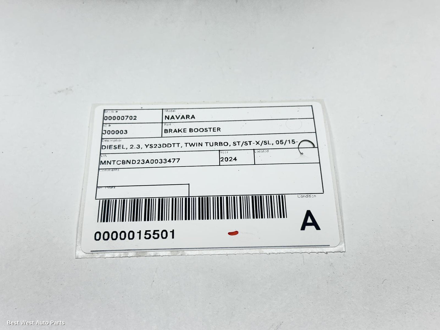 2024 NISSAN NAVARA Brake Booster