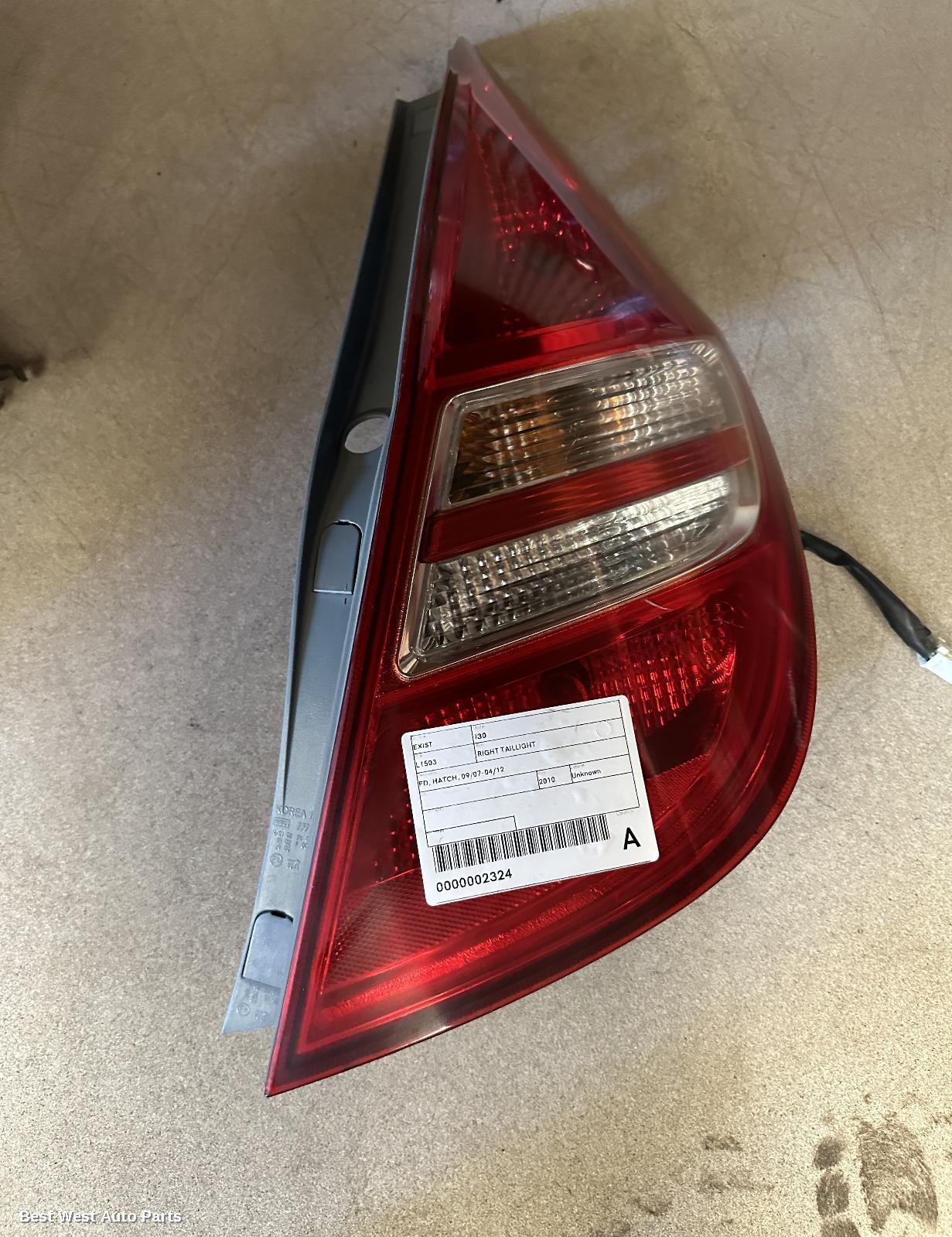 2010 HYUNDAI I30 Right Taillight
