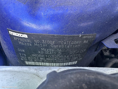 2007 MAZDA 3 Bootlid/Tailgate