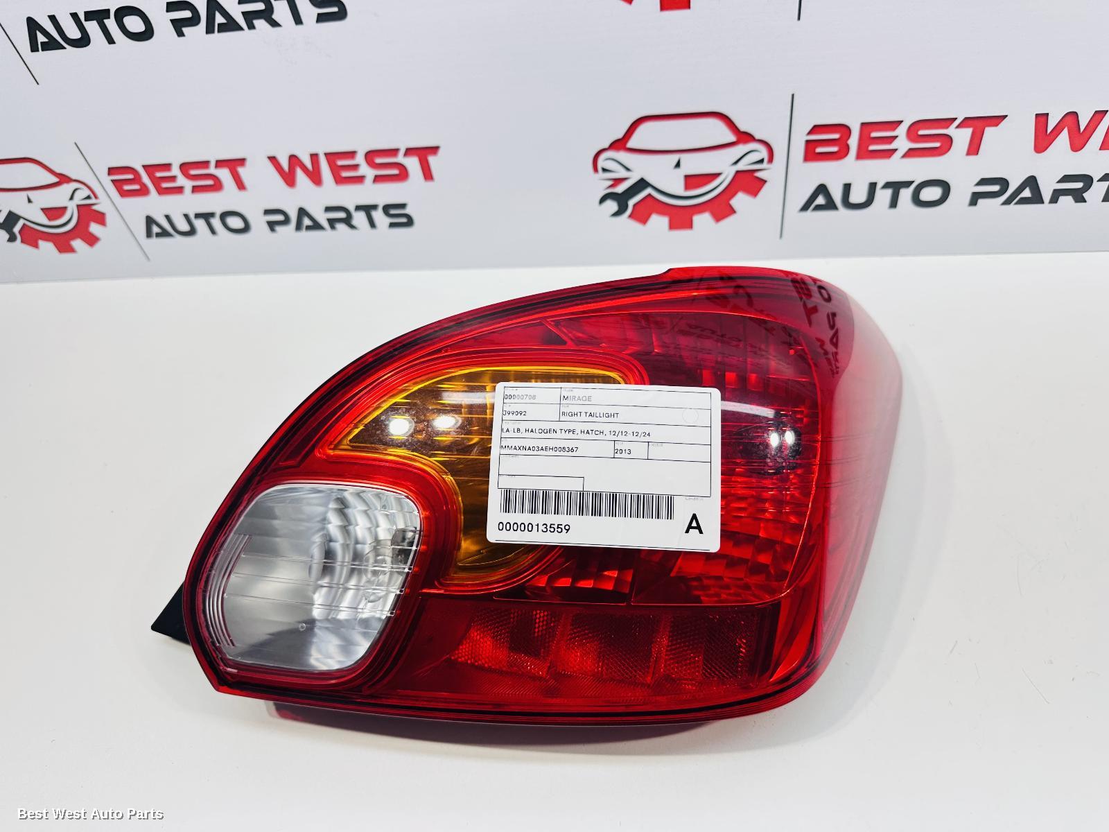 2013 MITSUBISHI MIRAGE Right Taillight