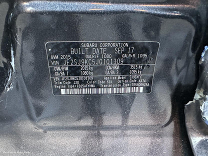 2017 SUBARU FORESTER Sunvisor