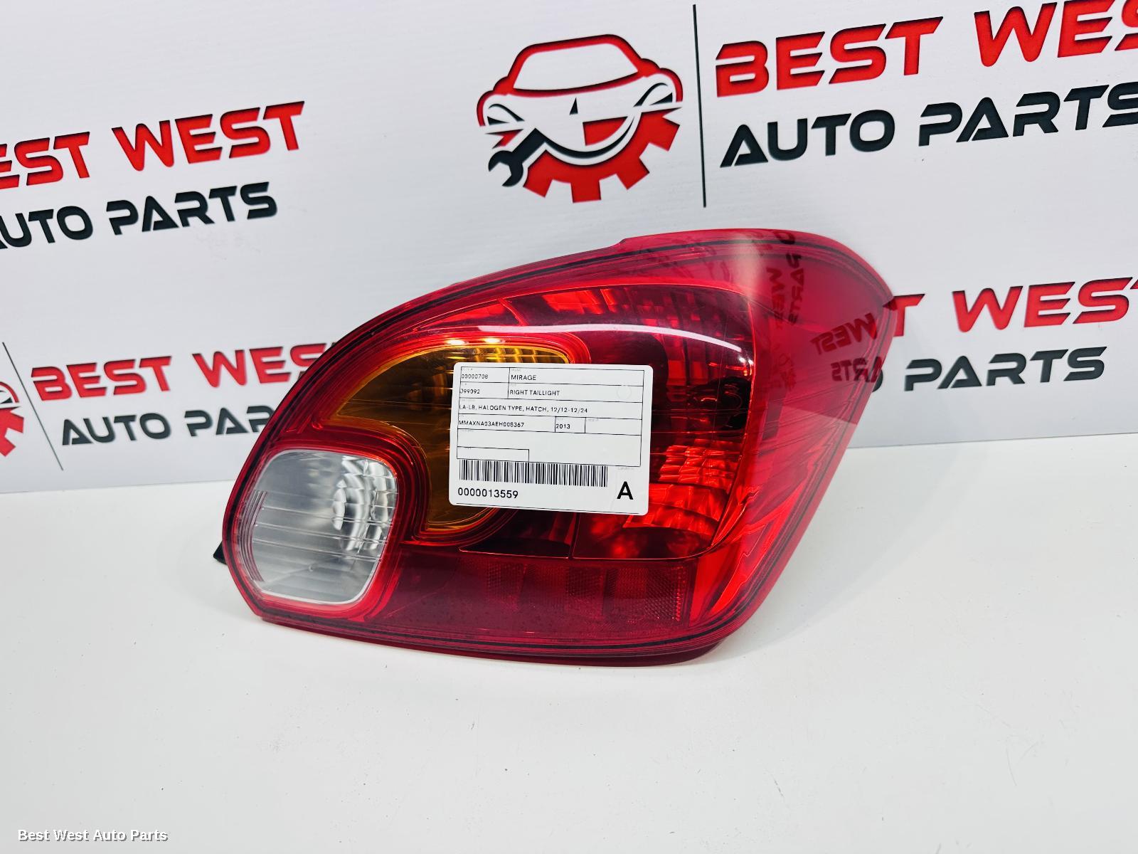 2013 MITSUBISHI MIRAGE Right Taillight