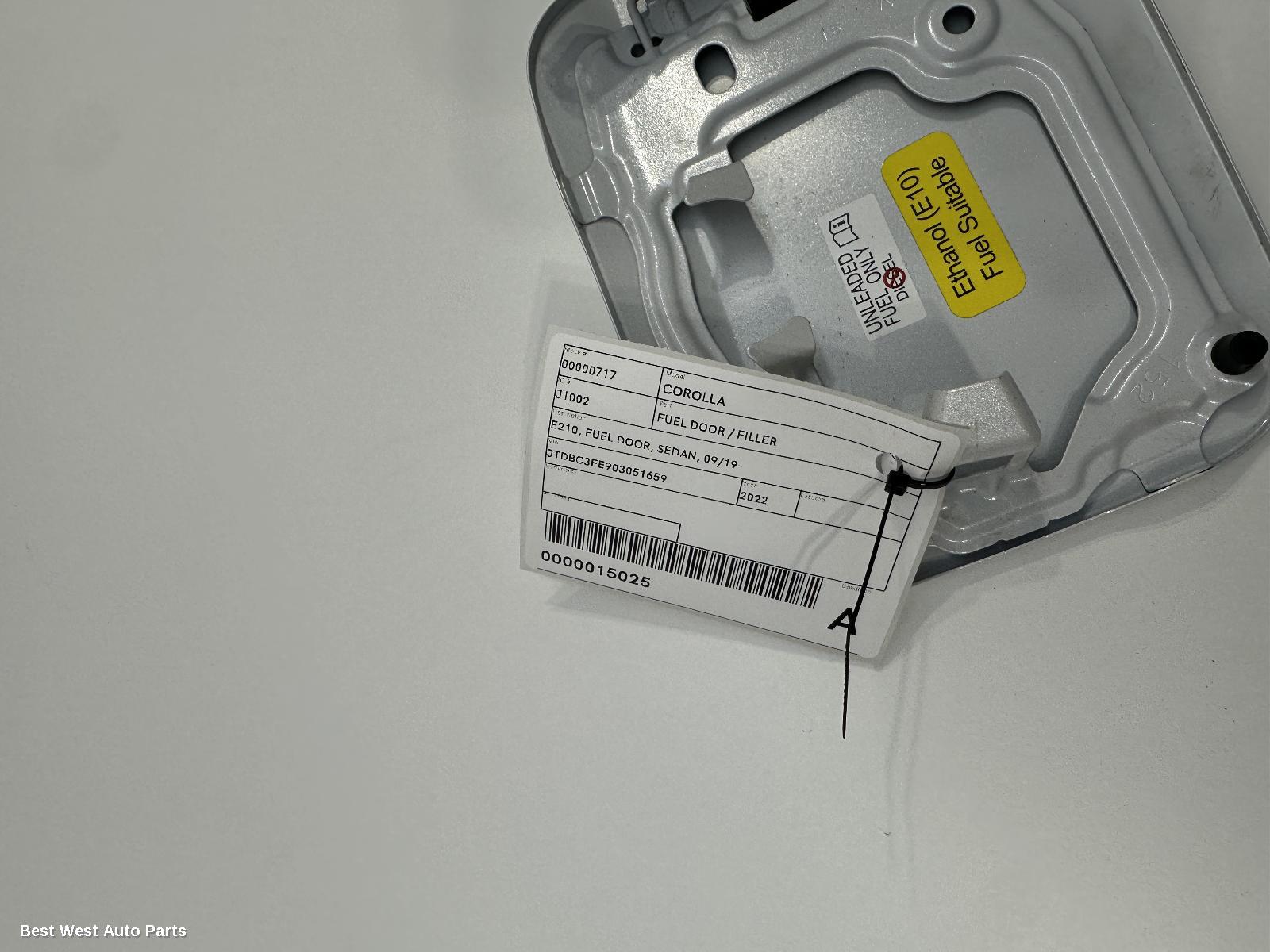 2022 TOYOTA COROLLA Fuel Door / Filler