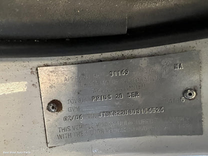 2006 TOYOTA PRIUS Bootlid/Tailgate