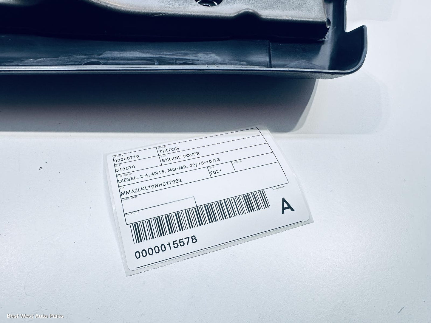2021 MITSUBISHI TRITON Engine Cover
